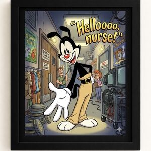 A.I. Animaniacs Art Print In A Glass Front Frame 8x10